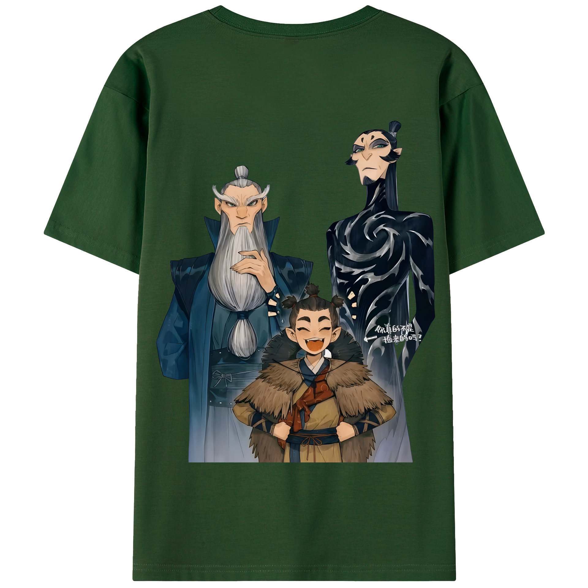 （画像用） Ne Zha 2 ナタ 魔童の大暴れ 綿100％半袖Tシャツ（背面プリント）